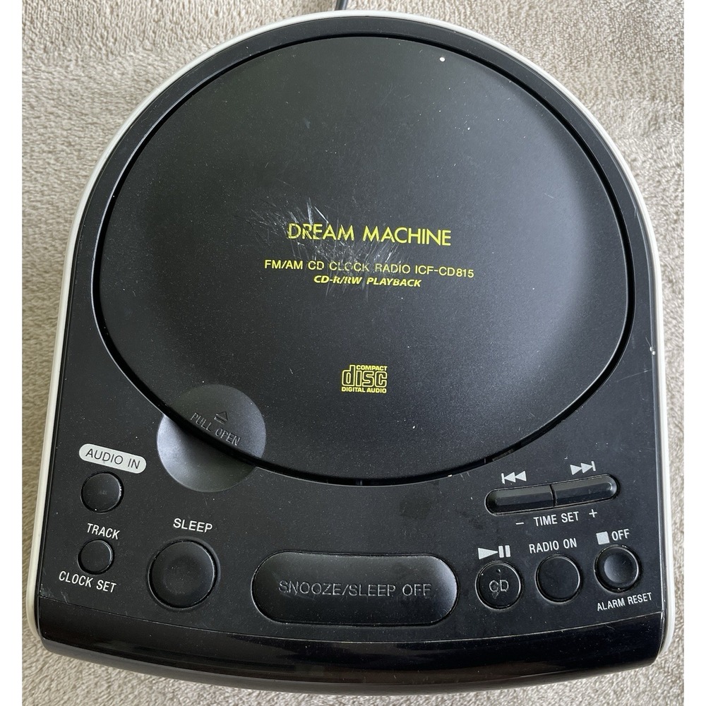 Vintage Sony Dream Machine FM/AM CD Clock Radio Model ICF-CD815